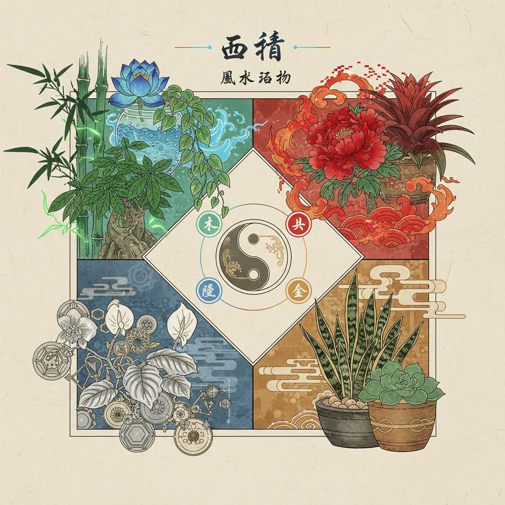 風水植物 - 五行