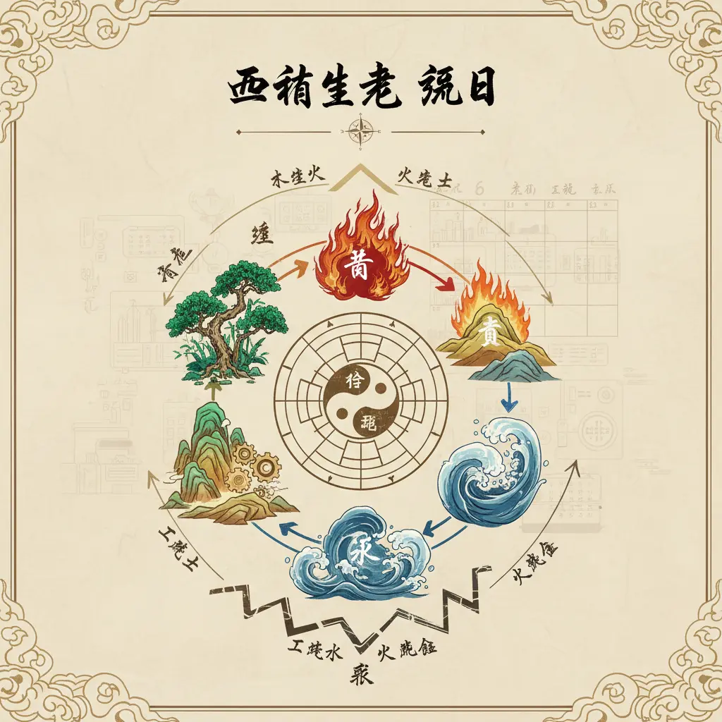流日 - 五行生剋