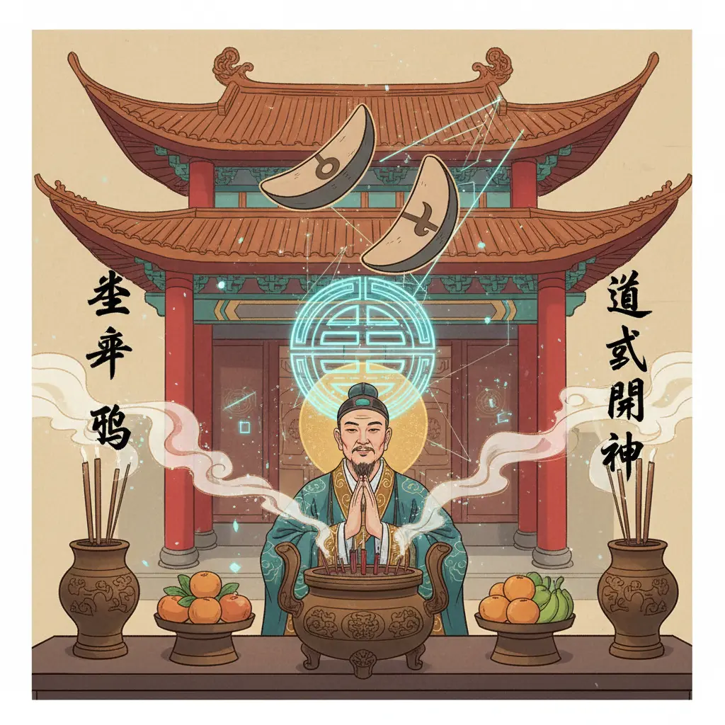 道教問神 - 聖筊